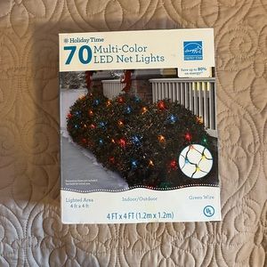 Holiday Time 70 multi-color LED net lights